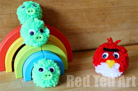 Pompom Crafts Angry Birds Red Ted Arts Blog