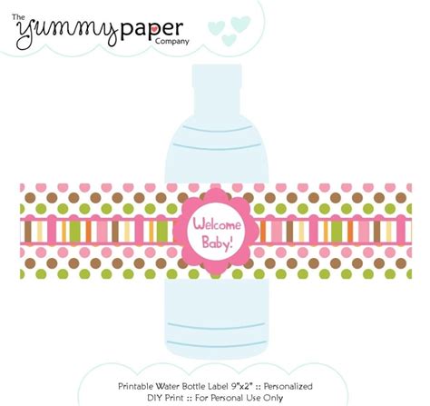 Printable Water Bottle Labels Baby Shower In Free Water Bottle Labels