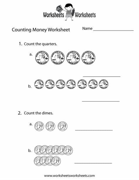Easy Counting Money Worksheet - Free Printable Educational ...