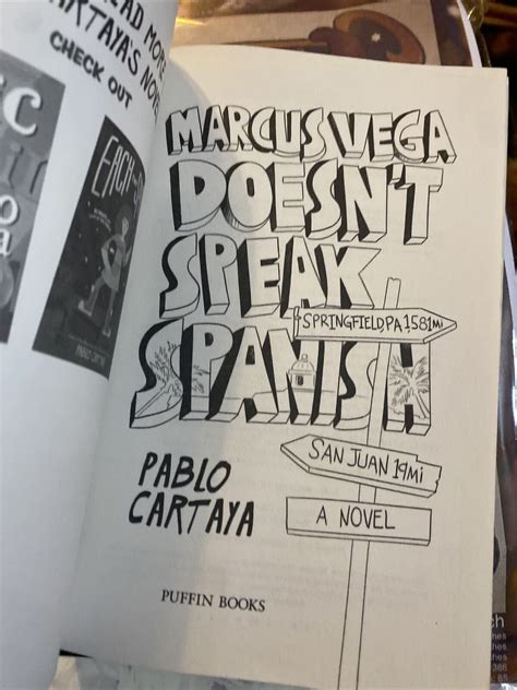 Marcus Vega Doesn T Speak Spanish By Pablo Cartaya Trade Pb New 9781101997284 Ebay