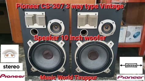 Pioneer Cs 307 3 Way Vintage Stereo Speaker 10 Inch Woofer Deep Bass