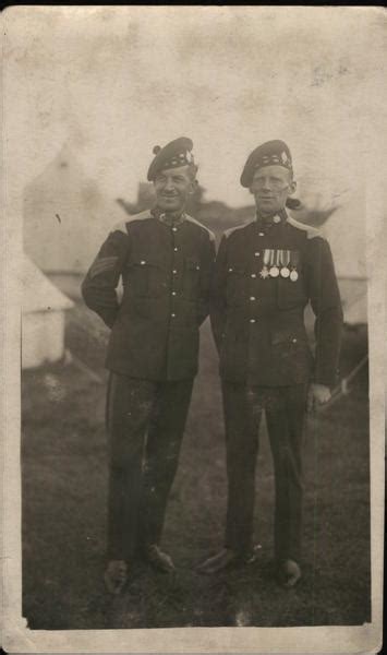 Two Sergeants In The 2nd Scottish Horse Scotland World War I Postcard