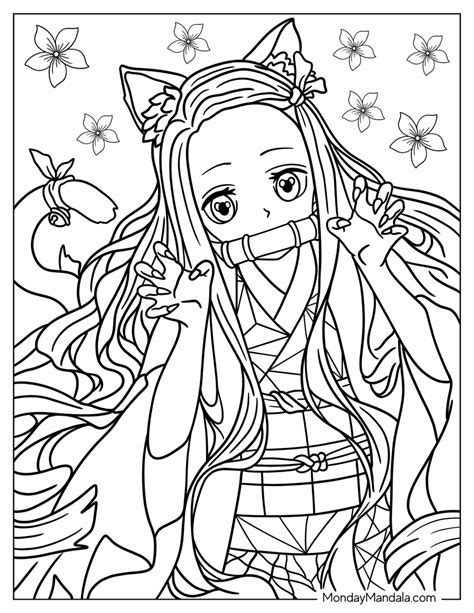 Explore 77 Newest Kamado Nezuko Coloring Pages Download And Print