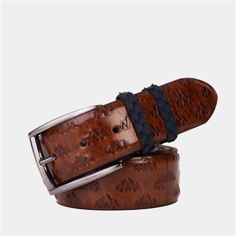 The Caesars Tan & Navy Leather Belt – Vinci Leather Shoes