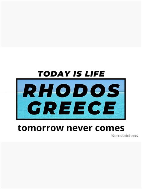 Rhodes Greece Poster By Bernsteinhaus Redbubble