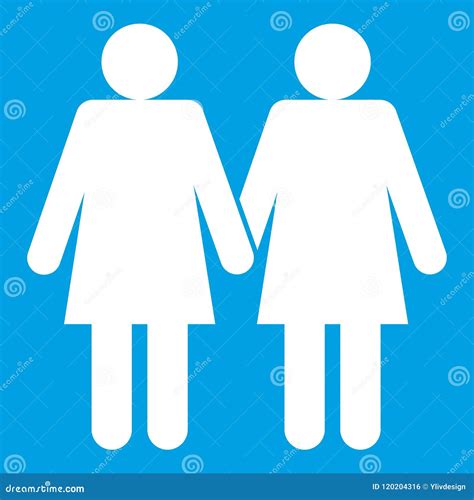 two girls lesbians icon white stock vector illustration of lovers element 120204316