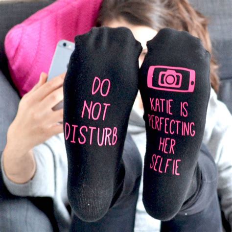 Do Not Disturb Selfie Socks In 2022 Teenage Girl Ts Perfect Selfie Personalized Wedding Socks