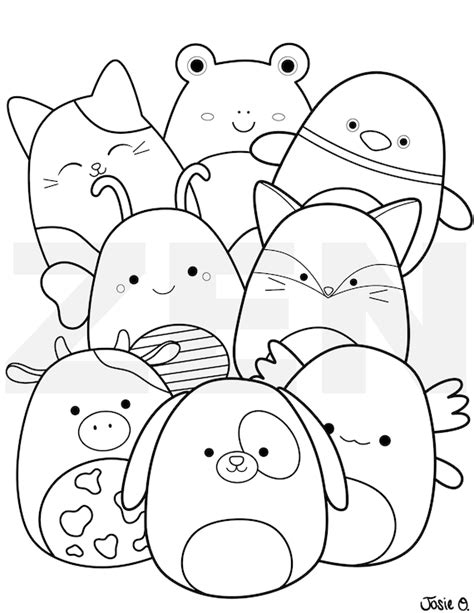 Printable Coloring Rare Squishmallows Coloring Pages PDMREA