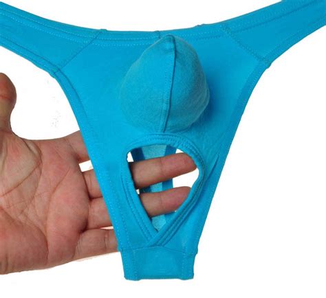 Hot Mens Balls Hole Thong Nuts Out Underwear Modal Pouch T Back Modal Trunks Size M L Xl Offer