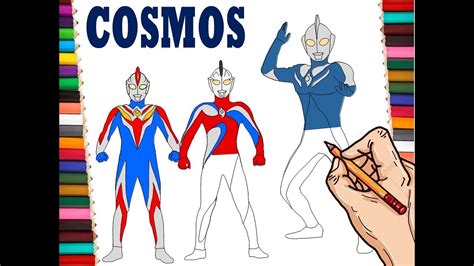 Ultraman Cosmos All Char Menggambar Dan Mewarnai Youtube
