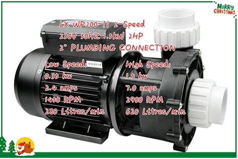 Spa Pump 2hp 2 Speed Replacing Aqua Flo Xp2 Flo Master Lx Wp200 Ii 2