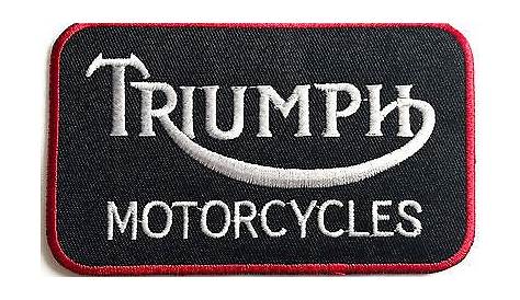 EMBROIDERED TRIUMPH MOTORCYCLE PATCH large cloth iron on collectors