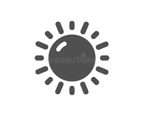 Sunny Weather Forecast Icon Sun Sign Vector Stock Vector