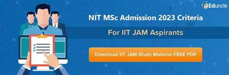 Nit Msc Admission Eligibility Criteria 2024 For Iit Jam Aspirants