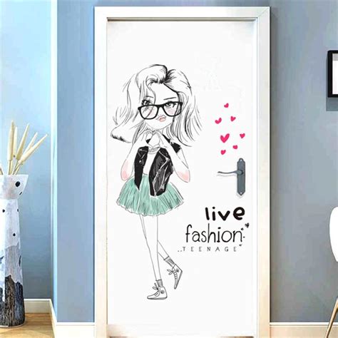 Home Decor Cute Diy Lovely Girl Art Wall Stickers For Kids Rooms Pvc