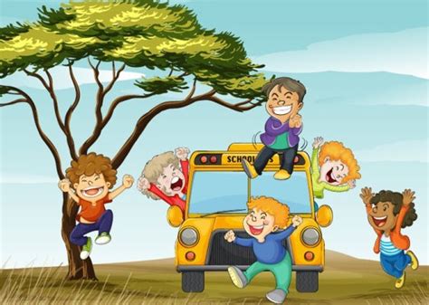 Free Vector Cartoon Animals And Children Illustration 03