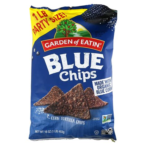 garden of eatin corn tortilla chips blue chips 16 oz 453 g