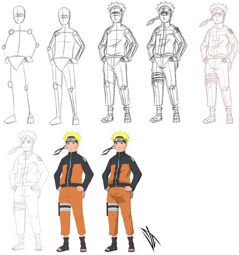 How To Draw Naruto Uzumaki Step By Step Drawing Tutorial Desenhos