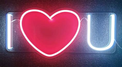 Я люблю тебя (i love you). I Love U LED Neon Flex Sign / Neon Sign for San Valentine ...