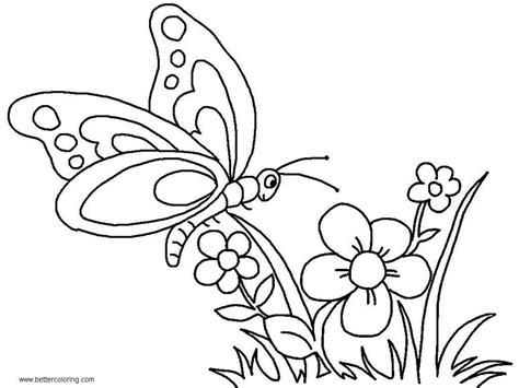 18 butterfly coloring pages ideas butterfly coloring page. Butterfly Coloring Pages with Flowers - Free Printable ...