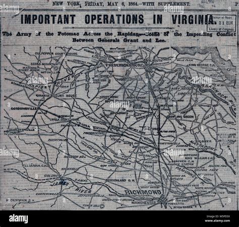 Civil War Maps 0513 Important Operations In Virginia The Army Of The