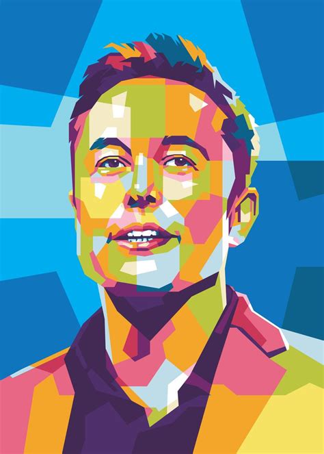 Elon Musk Poster Picture Metal Print Paint By Gilang Bogy Displate