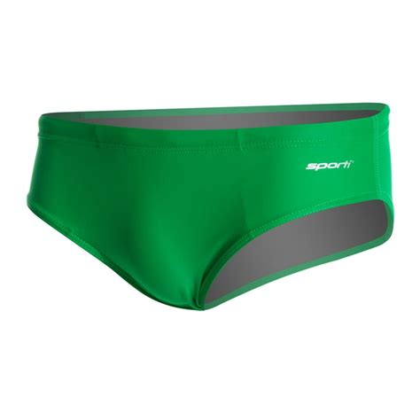 Sporti Sporti Solid Swim Brief Swimsuit 32 Green