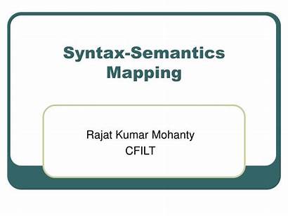 Semantics Mapping Syntax Naturels Actifs Evaluation Ppt