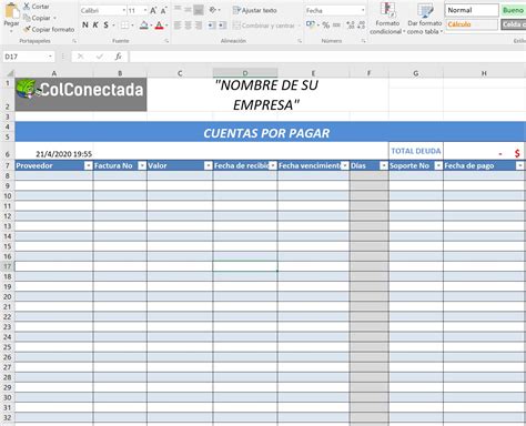 Plantilla Excel Cuentas Por Cobrar Y Pagar Actualizada 2022