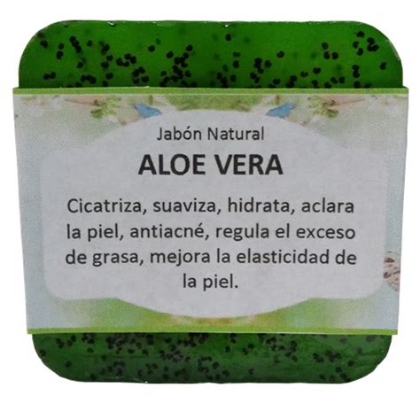 Jabon Natural Aclara Regenera Y Cicatriza De Aloe Vera 100g La
