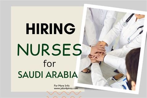 Hiring 500 Registered Nurses To Work In Saudi Arabia