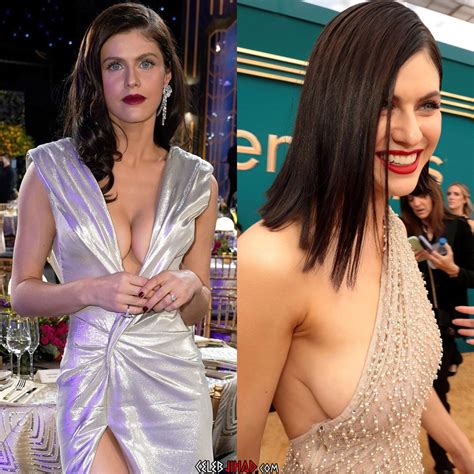 Alexandra Daddario Getting Her Boobs Ready For The Emmys Imagedesi Com