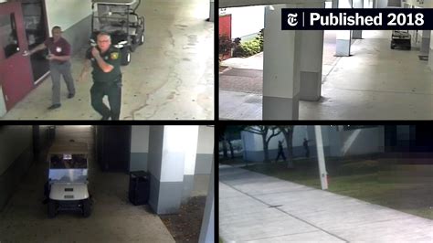 parkland shooting surveillance video shows deputy remained outside the new york times