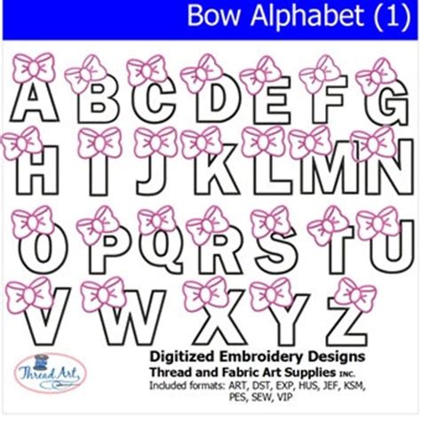 Here's what you need to know. Embroidery Design CD Bow Alphabet 1 26 Designs 9 | Etsy