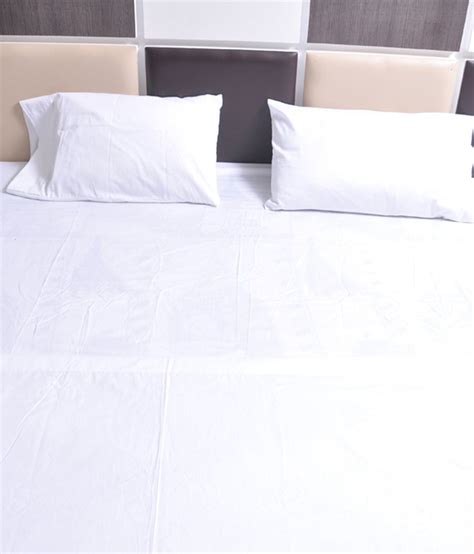 Linen Bedding White Plain Cotton Bedsheet Buy Linen Bedding White Plain Cotton Bedsheet Online