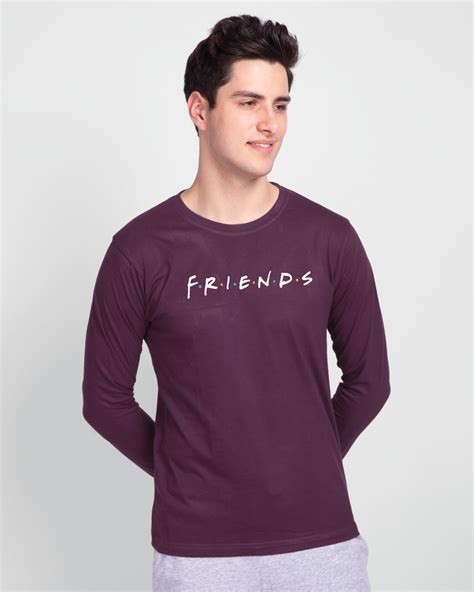 Buy Friends Logo Full Sleeve T Shirt Frl For Men Purple Online At