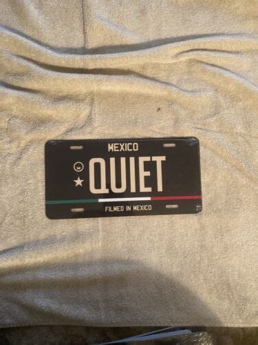 Quiet License Plate Drop 3 Mexico Ebay