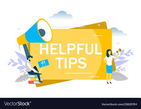 Helpful Tips Concept Flat Style Design Royalty Free Vector