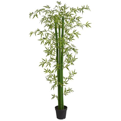 Nearly Natural Indoor 8 Ft Bamboo Artificial Tree 5595 The Home Depot