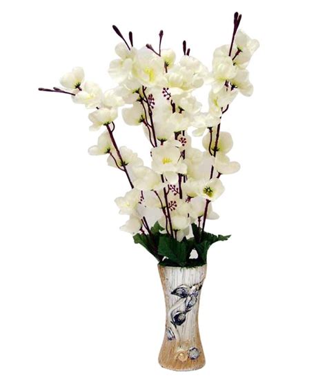 For all your florist sundries including ribbons, cellophane, silk flowers, floral foam, glass vases, wedding accessories and much more. Flower N Decor White Beautiful Artificial Flowers In Vase ...