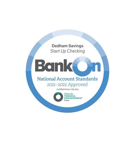 Dedham Savings Start Up Checking Receives National Certification By
