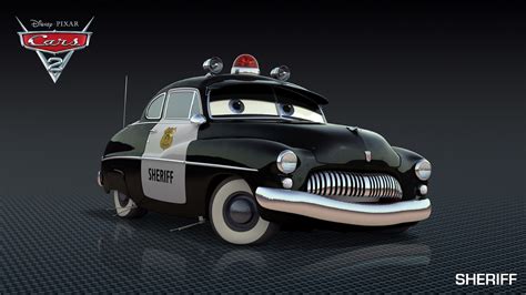 Disney Pixar Cars Cartoon Characters Sheriff Wallpaper