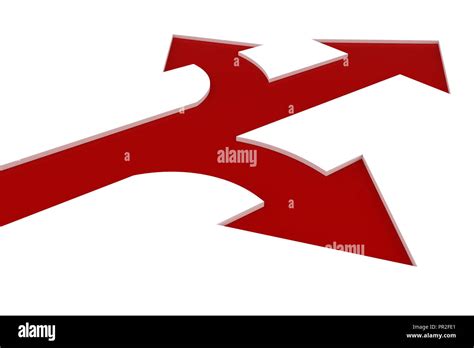 3d Arrow Path Showing Three Directions Stock Photo Alamy