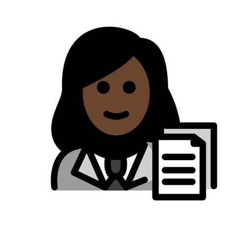 👩🏿‍💼 Büroangestellte Dunkle Hautfarbe Emoji