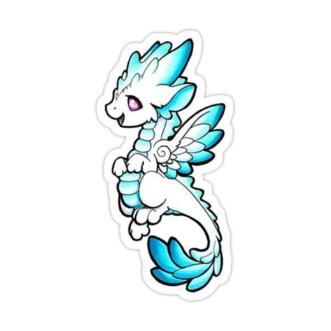 Air Dragon Sticker By Rebecca Golins In 2021 Cute Dragon Drawing