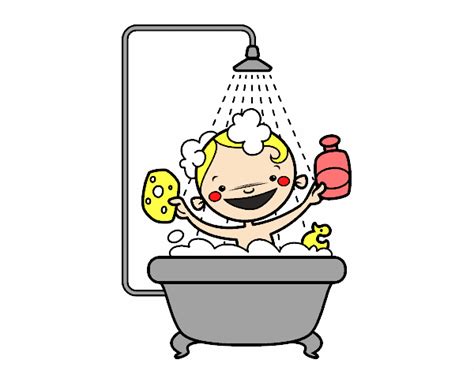 Dibujo de Niño en la ducha pintado por en Dibujos net el día a