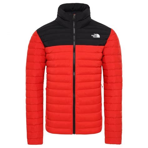 The North Face Mens Stretch Down Jacket Fiery Redblack