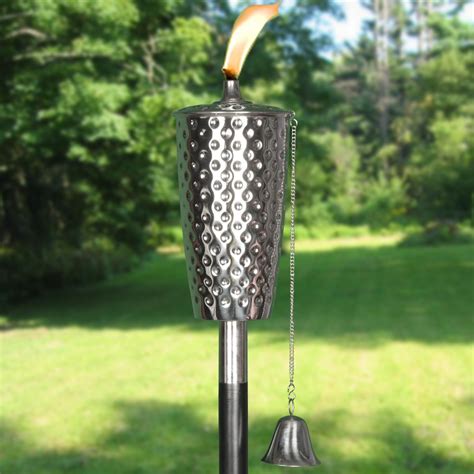 Usa made tiki torch custom deck railing (post or baluster) mounts for 1 od diameter pole mounted torches. Dimpled Tiki Torch | Tiki Torch Lights, Garden Torches ...