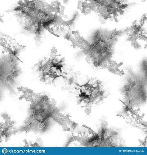 Grey Splashes Pattern Watercolor Abstract Seamless Pattern Background