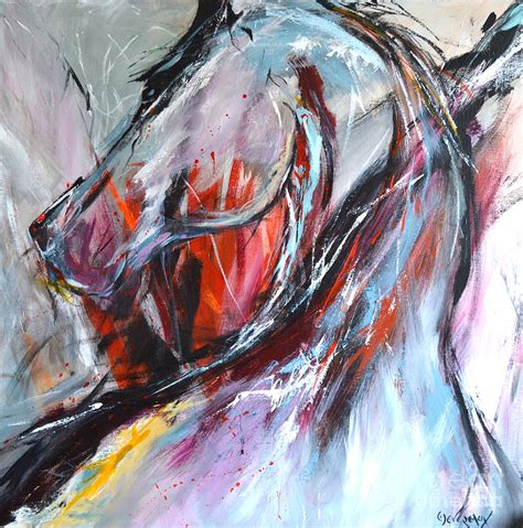 Abstract Horse 4 Painting By Cher Devereaux
